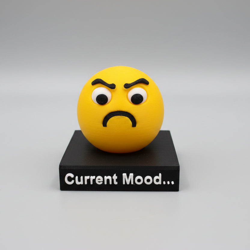 3D Printed Emoji Mood Set: Fun Desk Decor, Novelty Gift - MadJax Prints