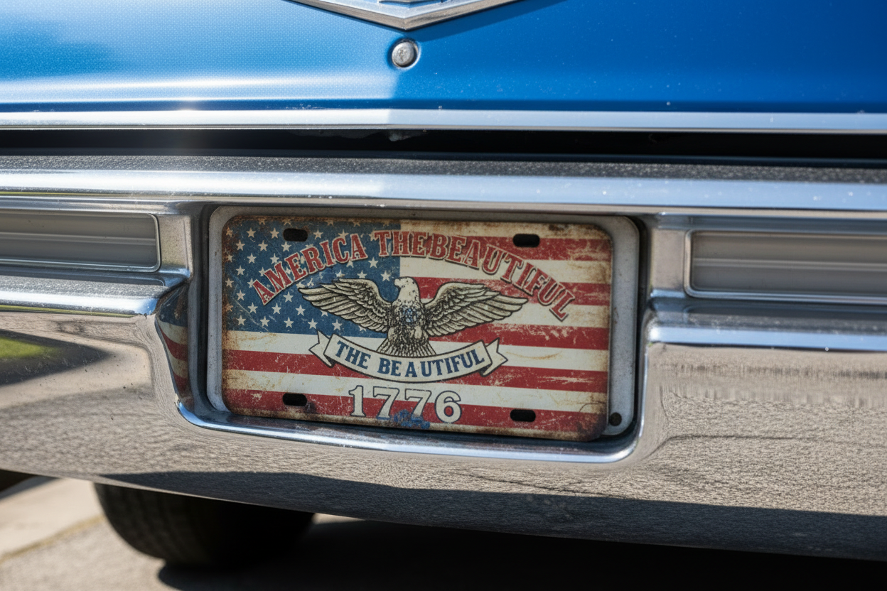 America The Beautiful License Plate