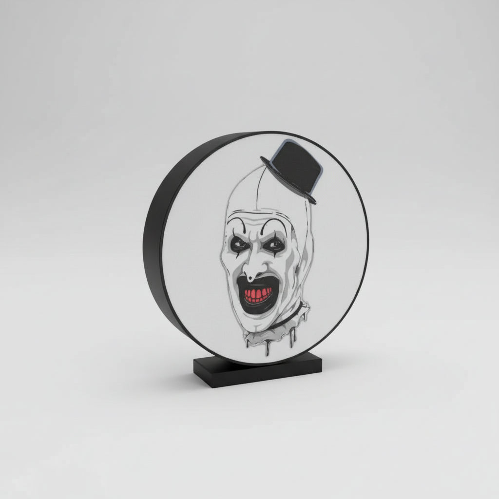 Art The Clown LED 3D Printed Light Box - MadJax Prints