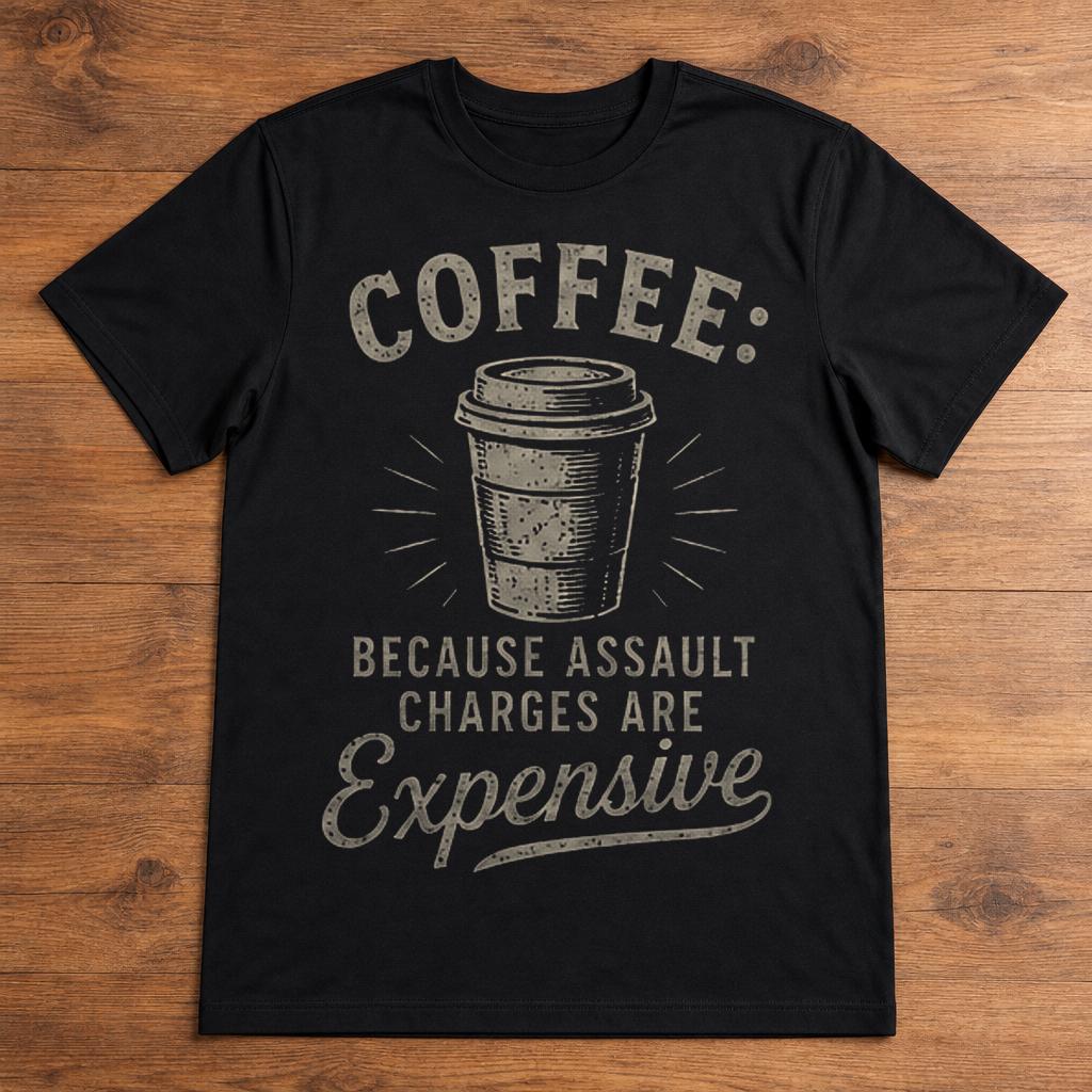 Funny Coffee Lover Graphic Tee, Sarcastic Office Humor T-Shirt, Coworker Gift