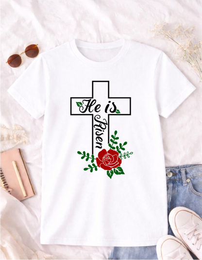 He is Risen Easter T-Shirt - Celebrate the Resurrection with Style