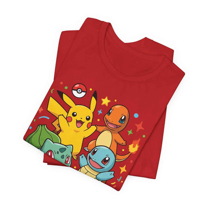 Pokemon Starter Trio T-Shirt - Gotta Catch Em All Graphic Tee