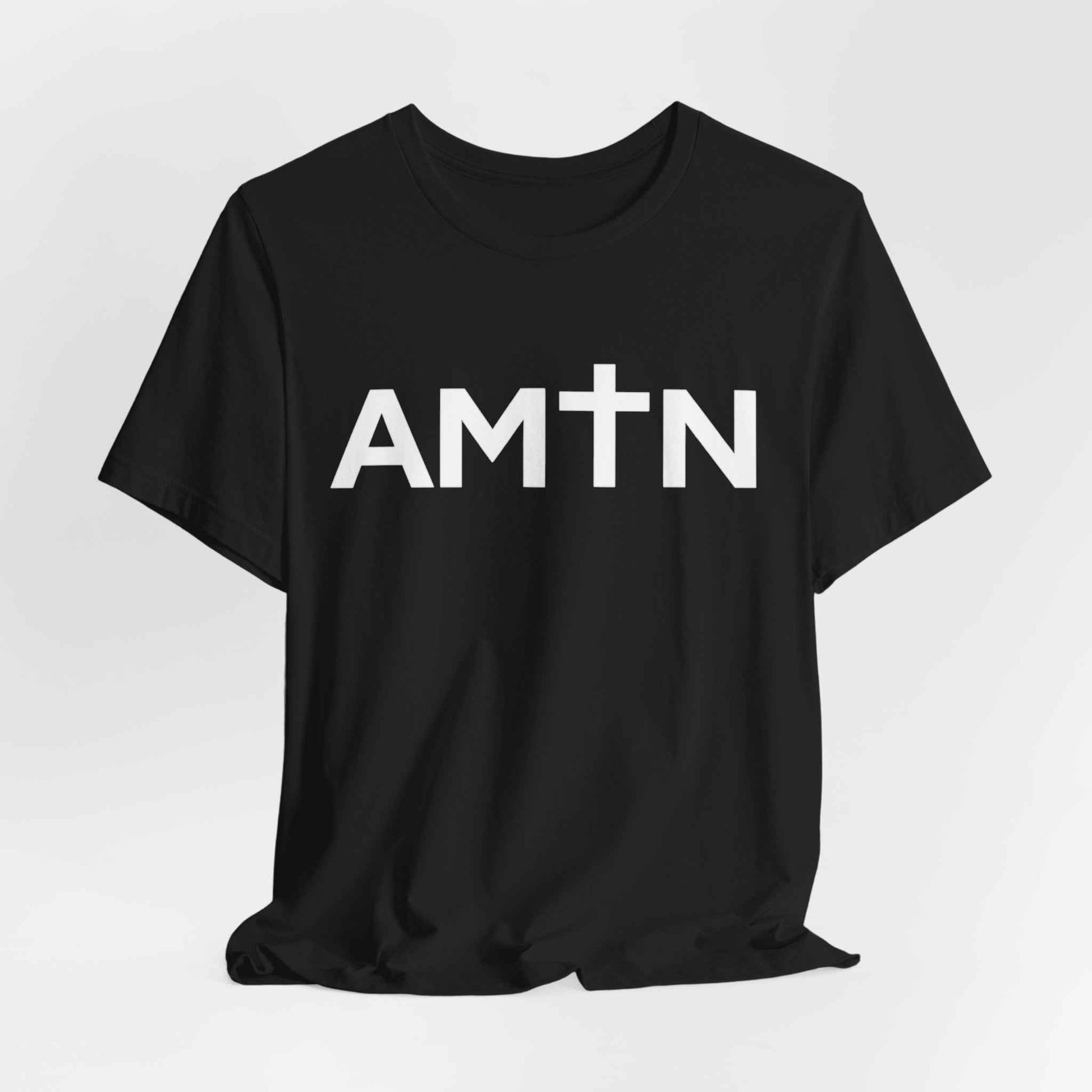 Amen Cross T-Shirt | Inspiring Christian Faith Tee with Cross Lettering
