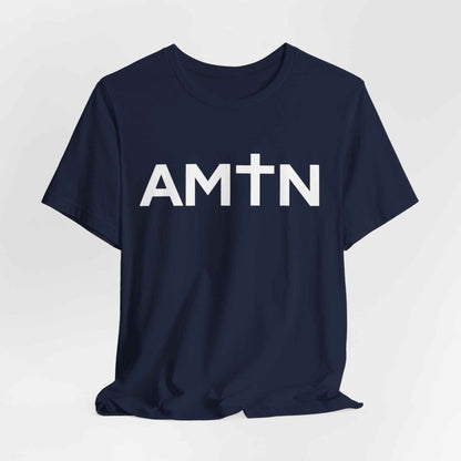 Amen Cross T-Shirt | Inspiring Christian Faith Tee with Cross Lettering