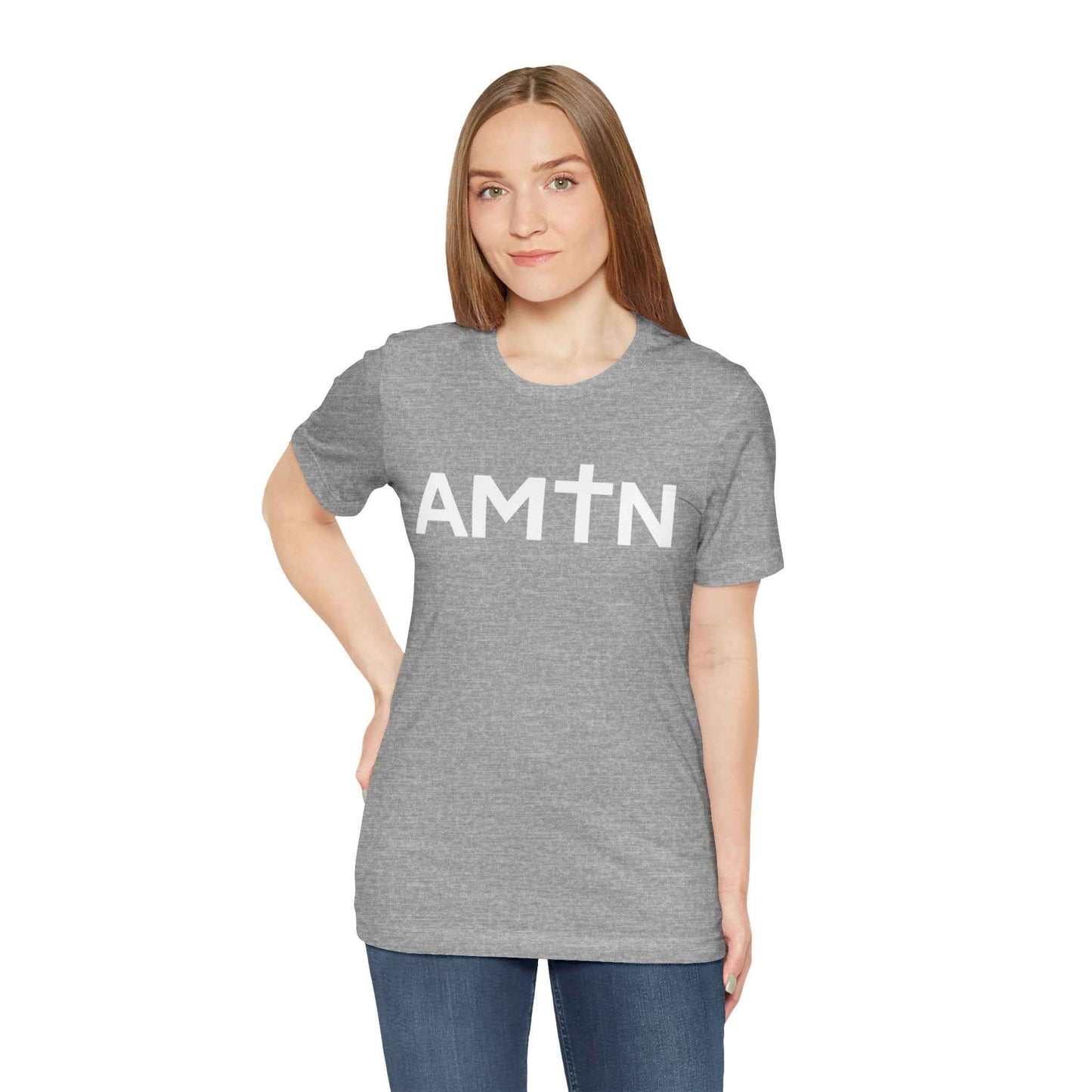 Amen Cross T-Shirt | Inspiring Christian Faith Tee with Cross Lettering