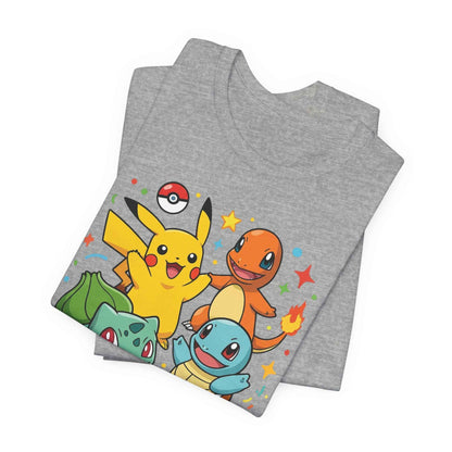 Pokemon Starter Trio T-Shirt - Gotta Catch Em All Graphic Tee