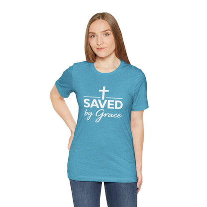 Saved by Grace T-Shirt - Inspirational Christian Faith Apparel for Daily Inspiration