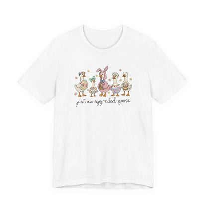 Goose Family Easter T-Shirt - Adorable Pastel Tee with Eggy-Tailed Goose Design
