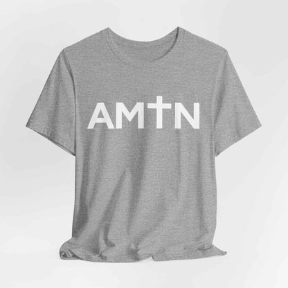 Amen Cross T-Shirt | Inspiring Christian Faith Tee with Cross Lettering