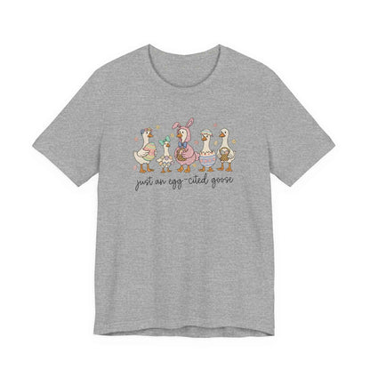 Goose Family Easter T-Shirt - Adorable Pastel Tee with Eggy-Tailed Goose Design