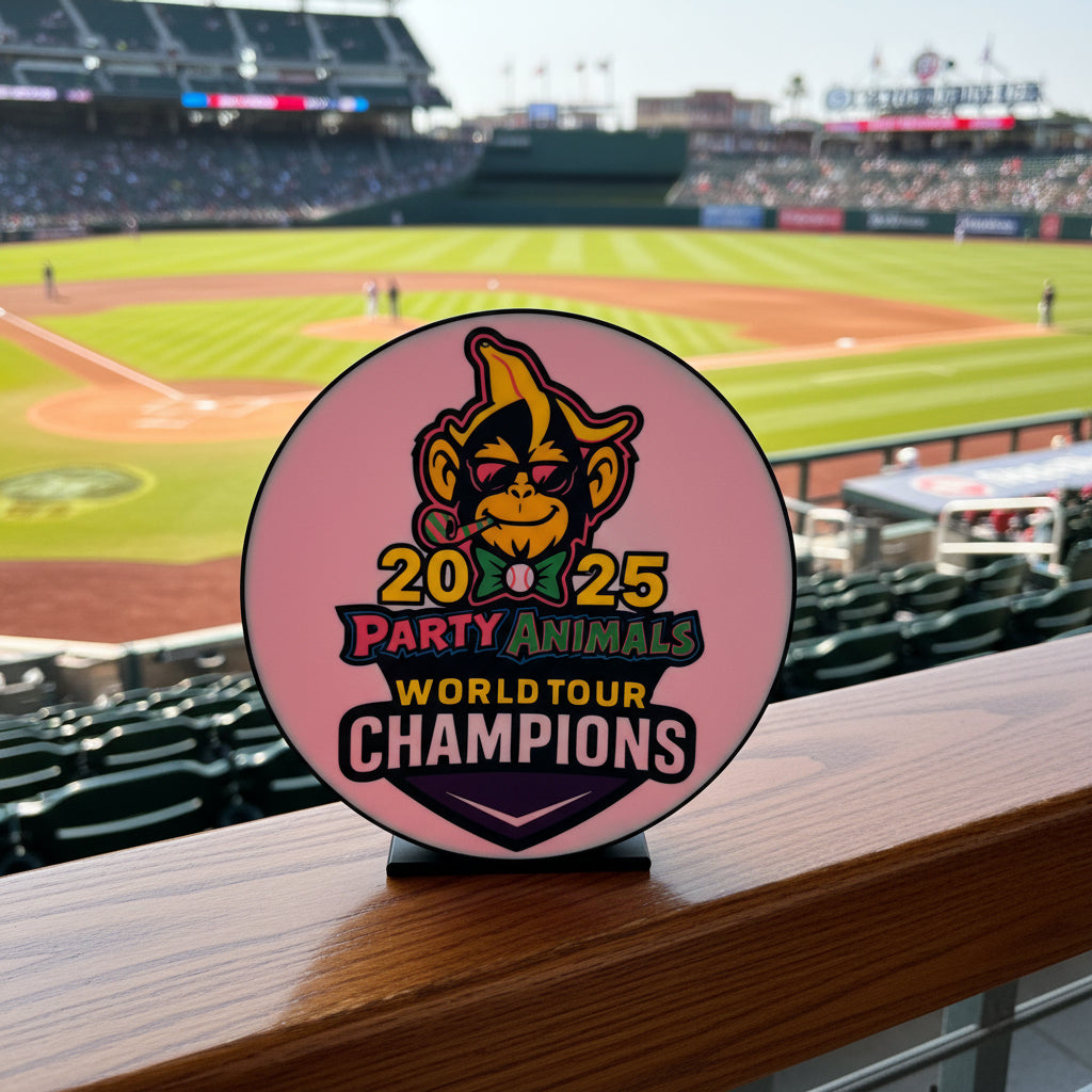 2025 Party Animals World Tour Champions 3D Printed Light Box - MadJax Prints