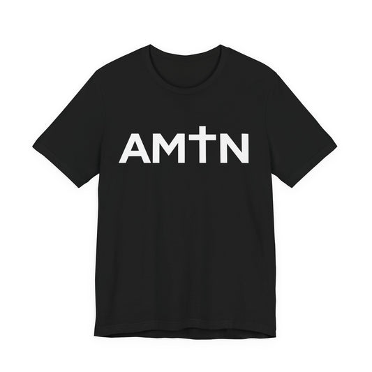 Amen Cross T-Shirt | Inspiring Christian Faith Tee with Cross Lettering