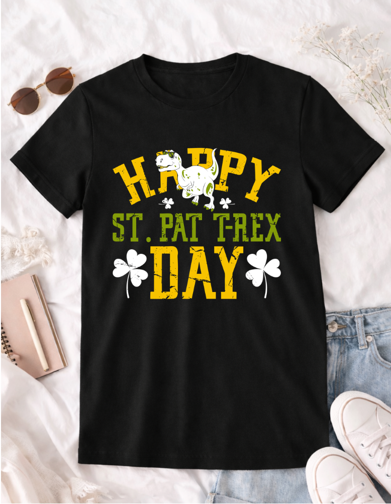 St Patrick's Day T-Rex Shirt - Fun & Unique T-Shirt for Celebrating St. Patrick's Day