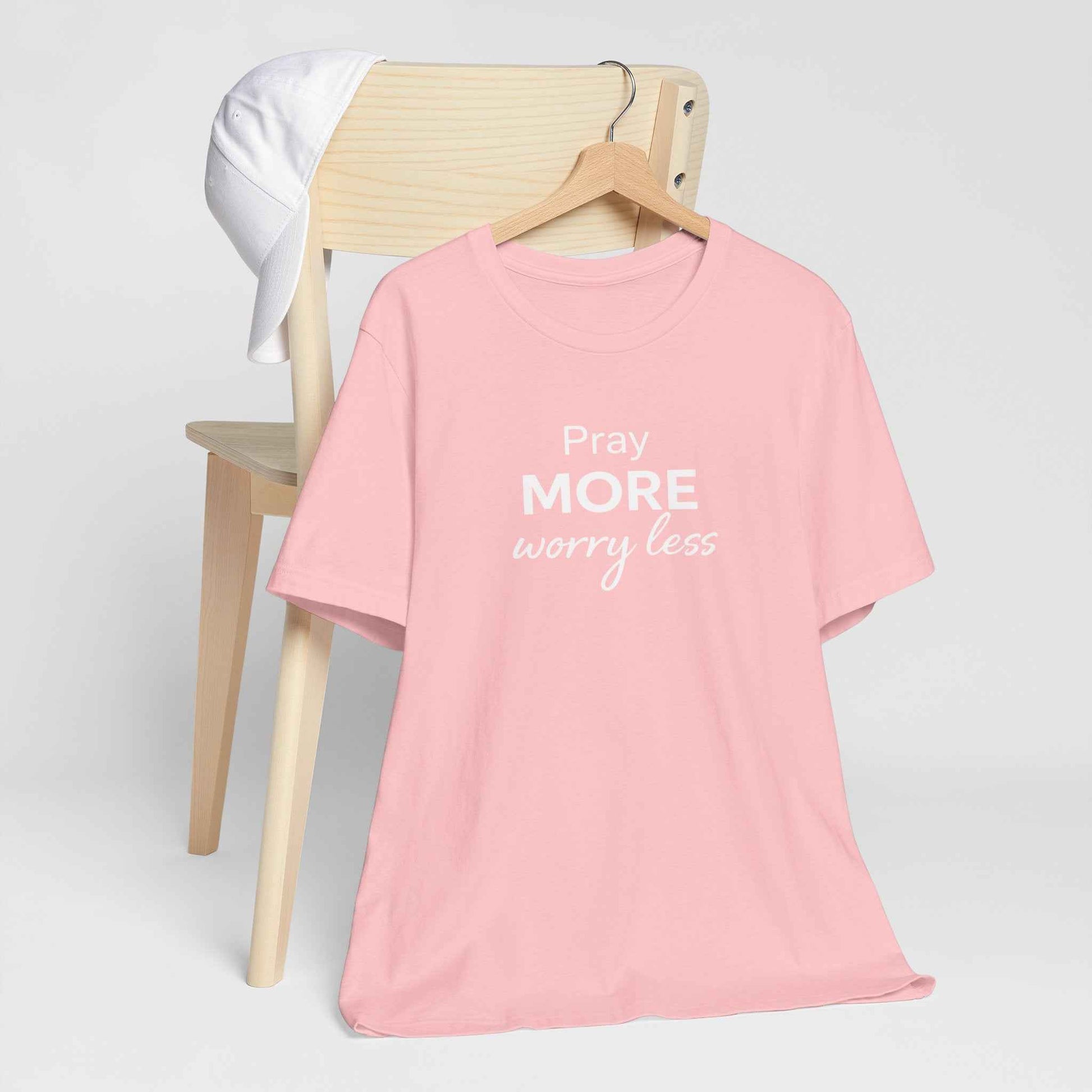 Pray More Worry Less T-Shirt - Inspirational Casual Wear for a Peaceful Life