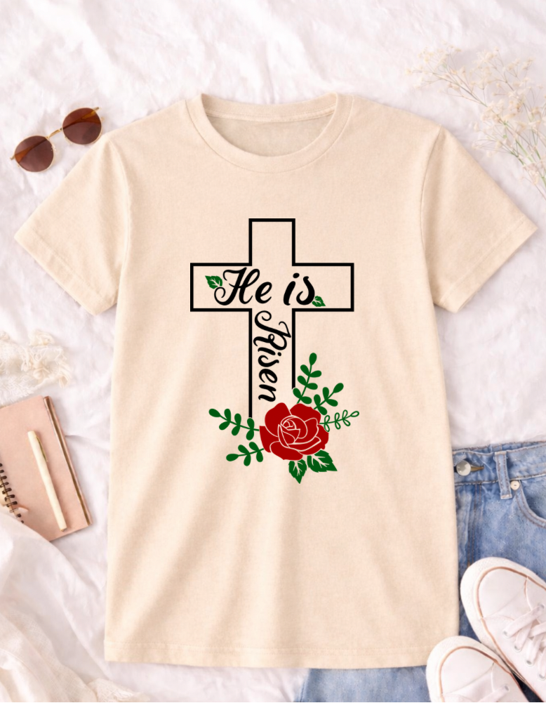 He is Risen Easter T-Shirt - Celebrate the Resurrection with Style