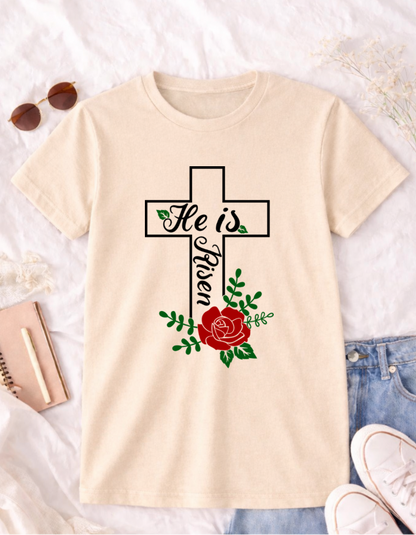 He is Risen Easter T-Shirt - Celebrate the Resurrection with Style