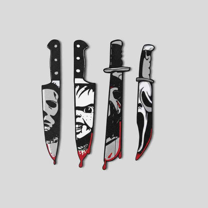 3D Printed Horror Knife Decor – Set of 4 - MadJax Prints