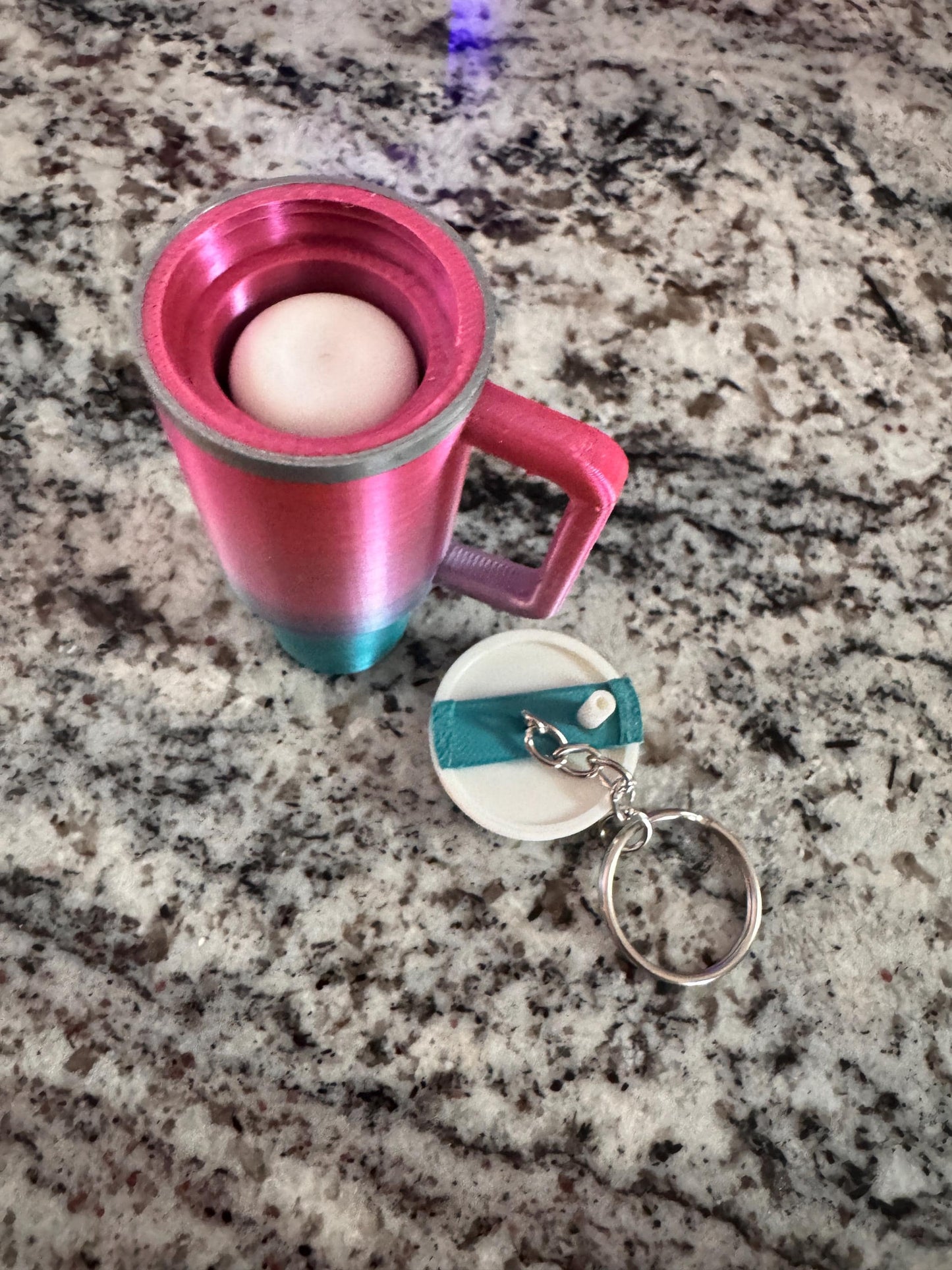 3D Printed Mini Cup Chapstick Holder Keychain - MadJax Prints