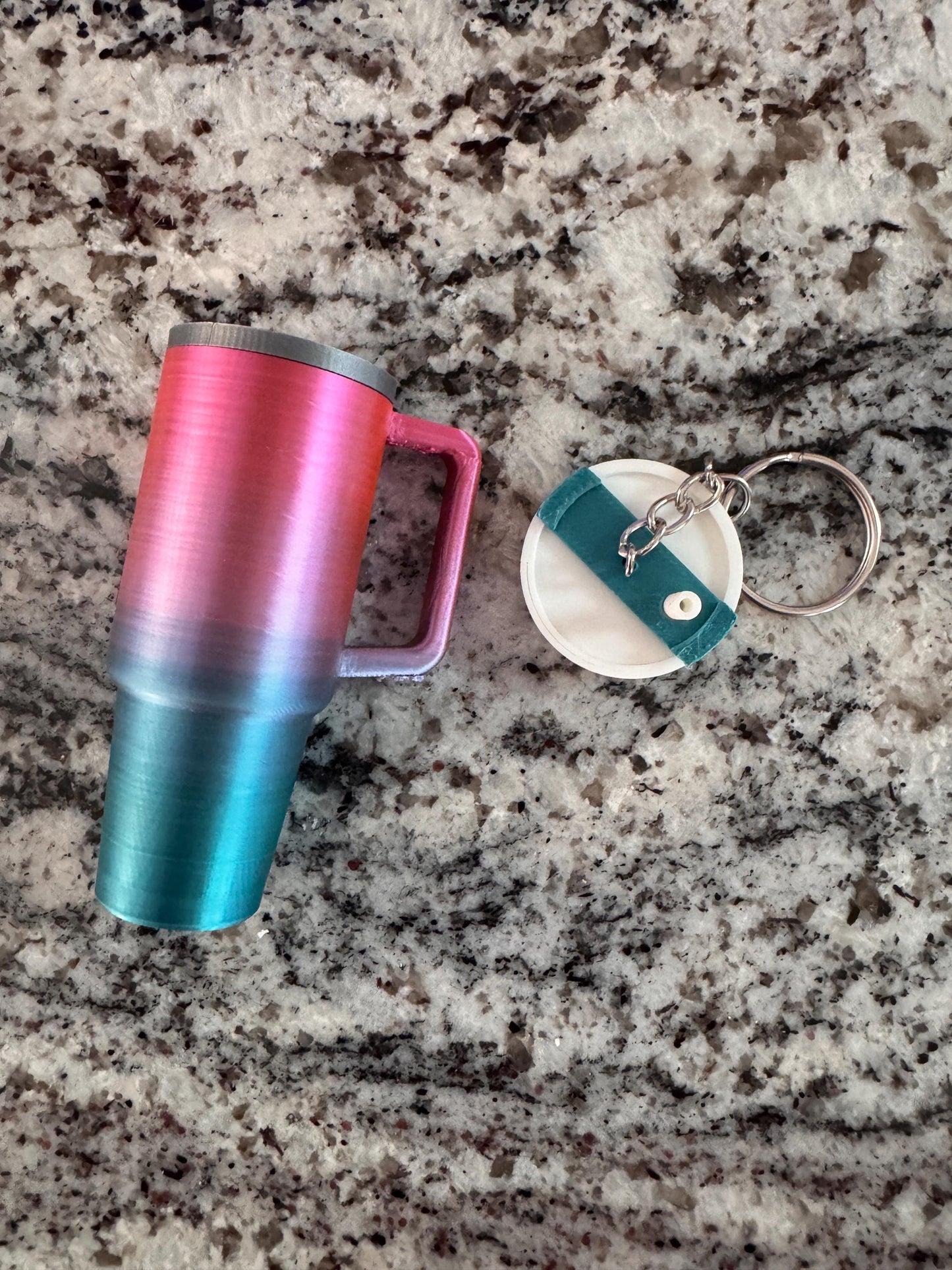 3D Printed Mini Cup Chapstick Holder Keychain - MadJax Prints