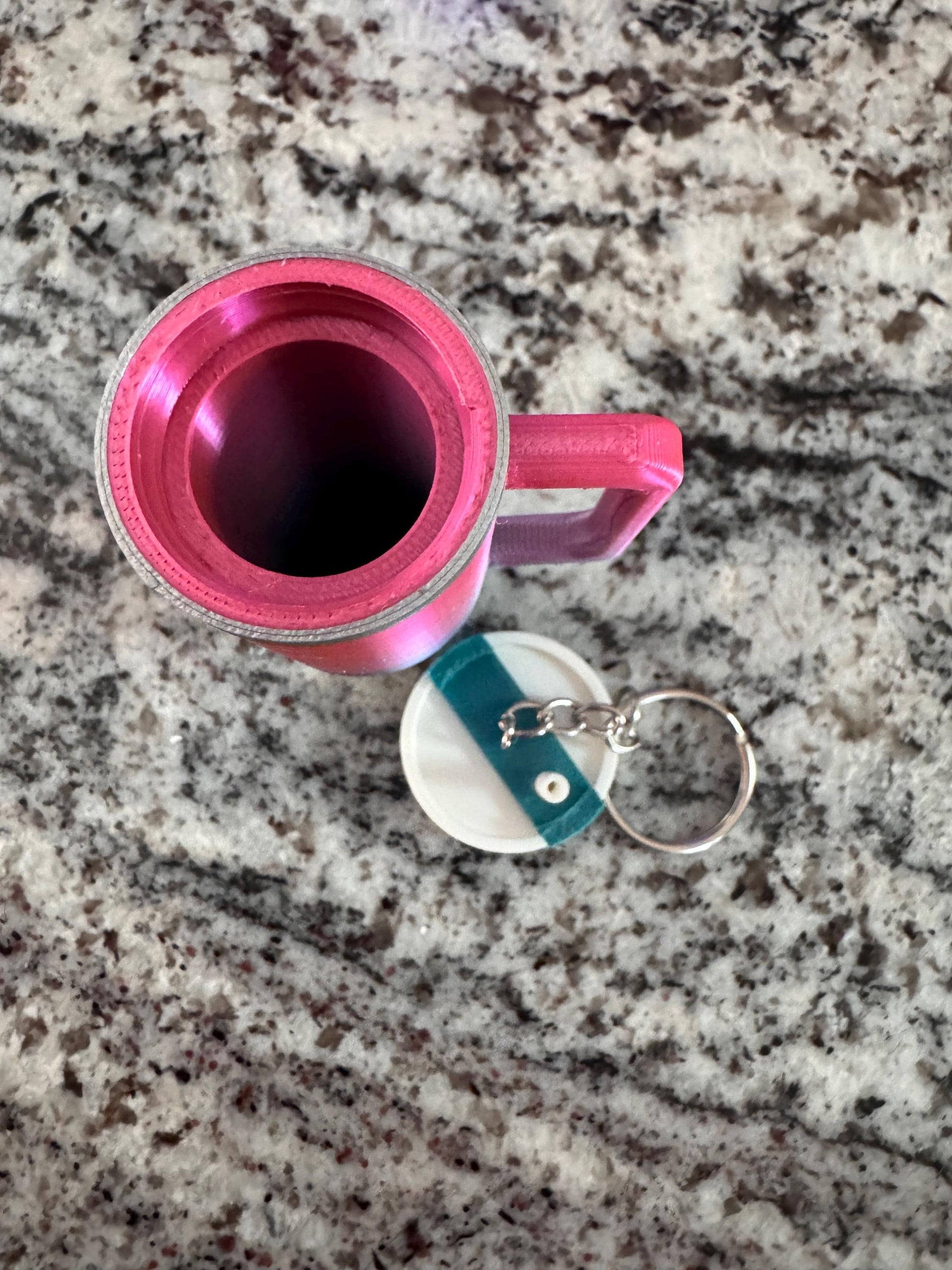 3D Printed Mini Cup Chapstick Holder Keychain - MadJax Prints