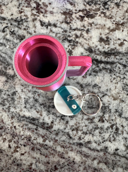 3D Printed Mini Cup Chapstick Holder Keychain - MadJax Prints