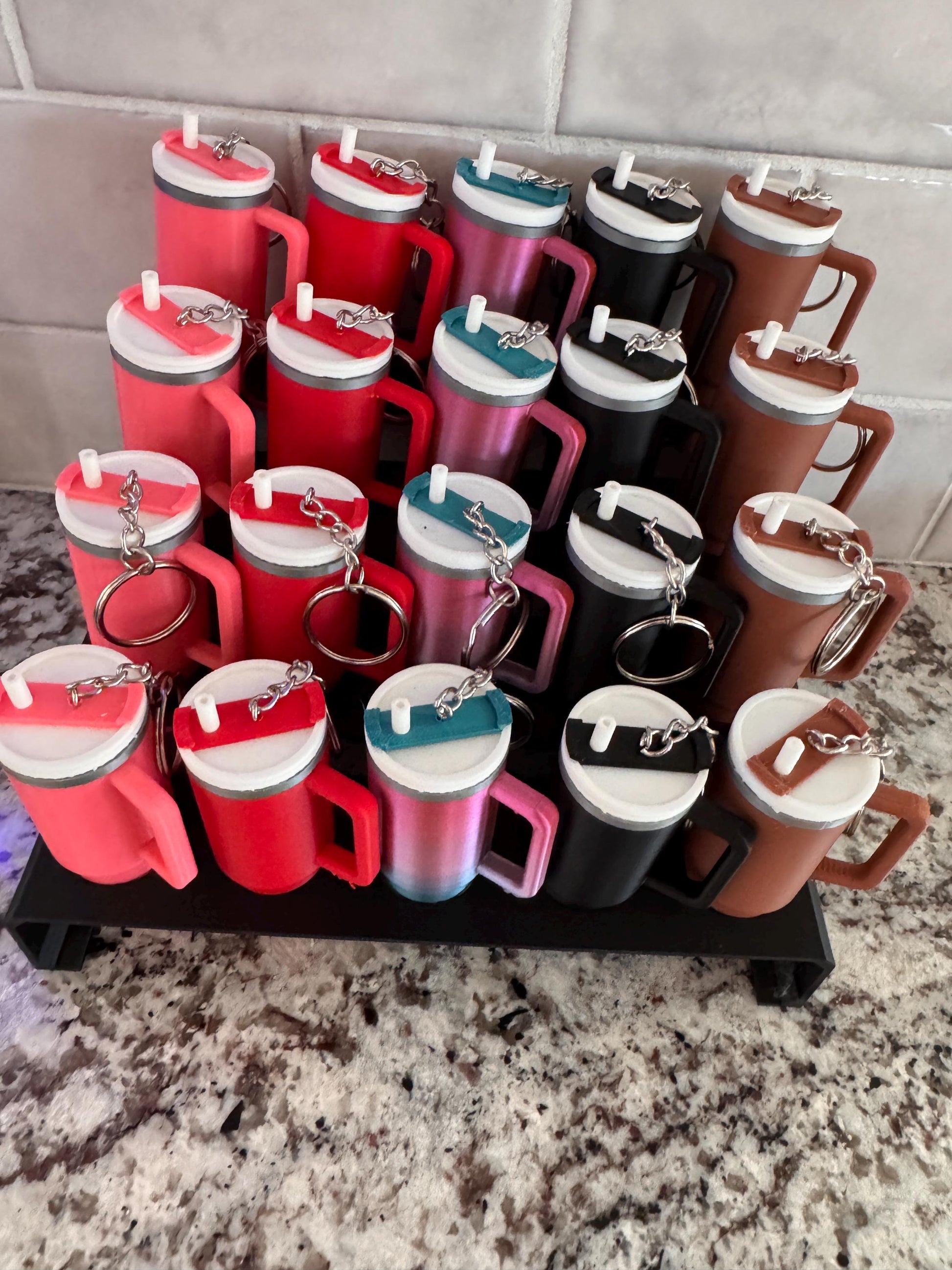 3D Printed Mini Cup Chapstick Holder Keychain - MadJax Prints
