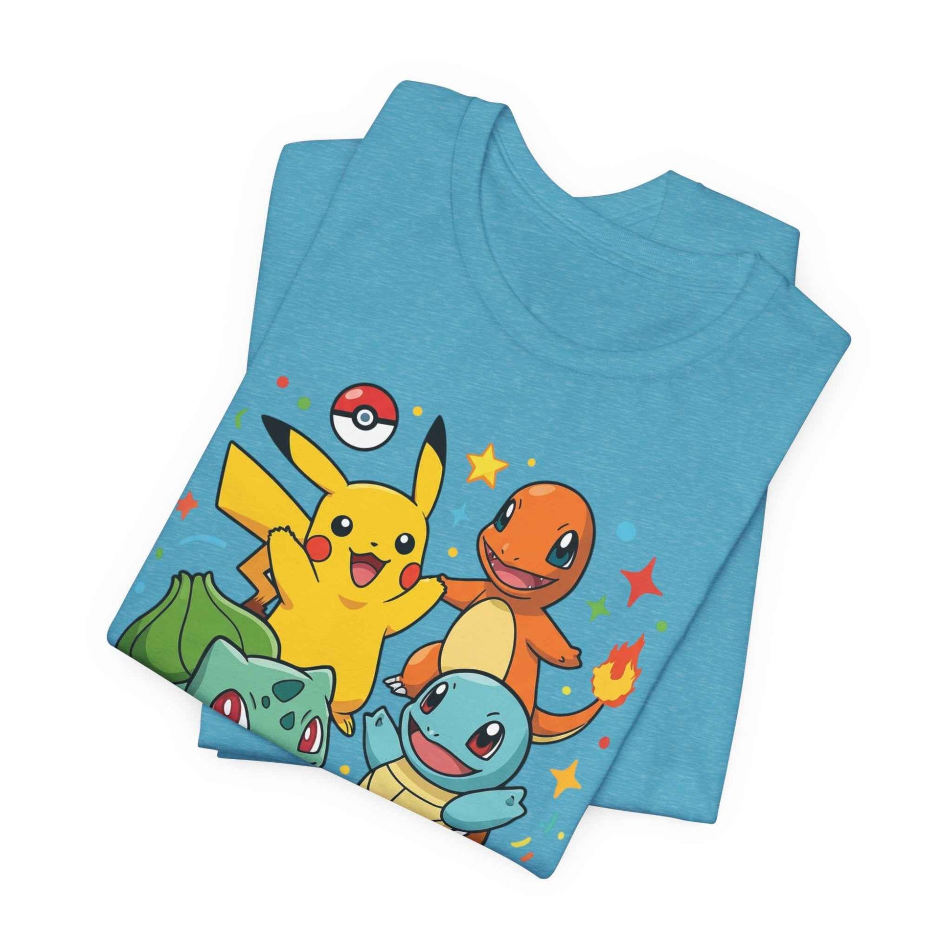 Pokemon Starter Trio T-Shirt - Gotta Catch Em All Graphic Tee