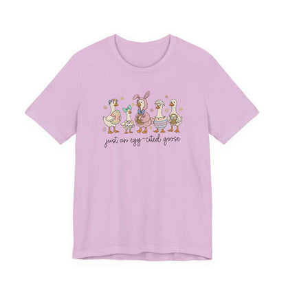 Goose Family Easter T-Shirt - Adorable Pastel Tee with Eggy-Tailed Goose Design