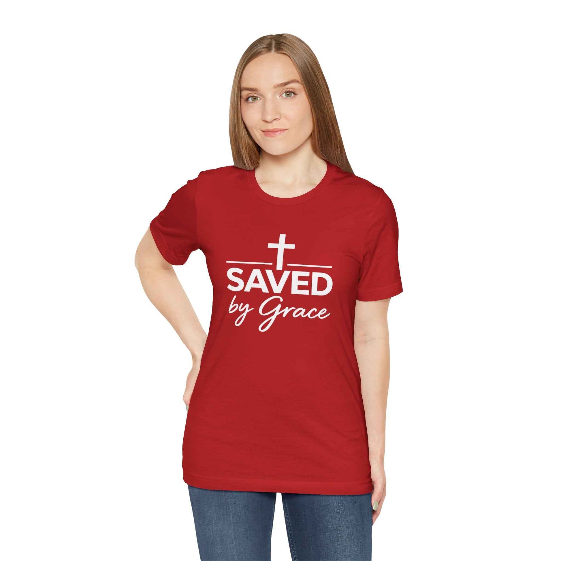 Saved by Grace T-Shirt - Inspirational Christian Faith Apparel for Daily Inspiration