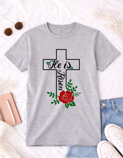 He is Risen Easter T-Shirt - Celebrate the Resurrection with Style