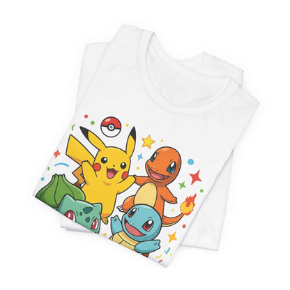 Pokemon Starter Trio T-Shirt - Gotta Catch Em All Graphic Tee