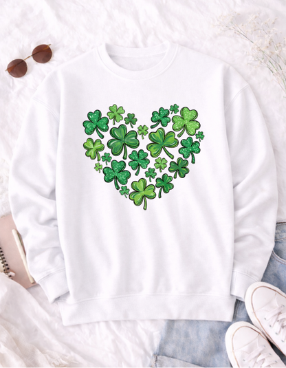 Clover Heart St. Patrick's Day T-Shirt for Luck and Festivity