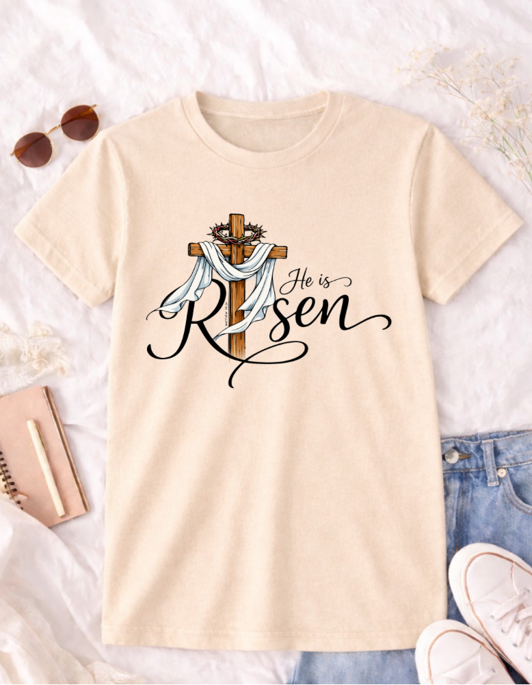 He is Risen Easter T-Shirt - Celebrate the Joy of Resurrection