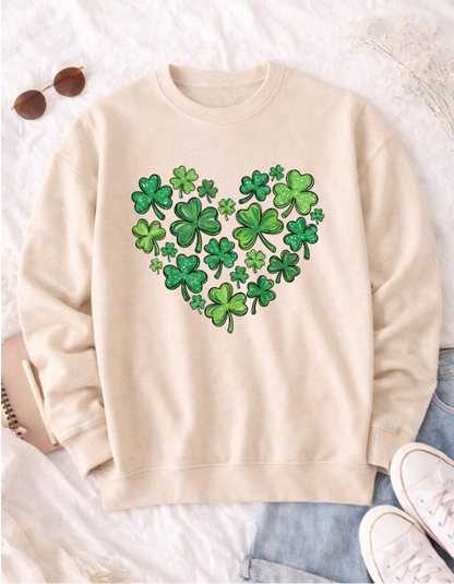 Clover Heart St. Patrick's Day T-Shirt for Luck and Festivity