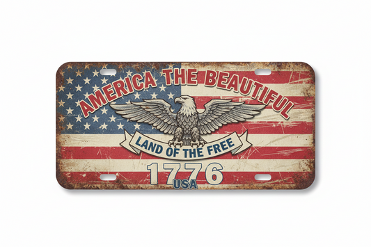 America The Beautiful License Plate