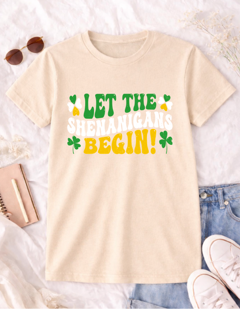 Let The Shenanigans Begin St. Patrick's Day T-Shirt - Fun & Festive Apparel