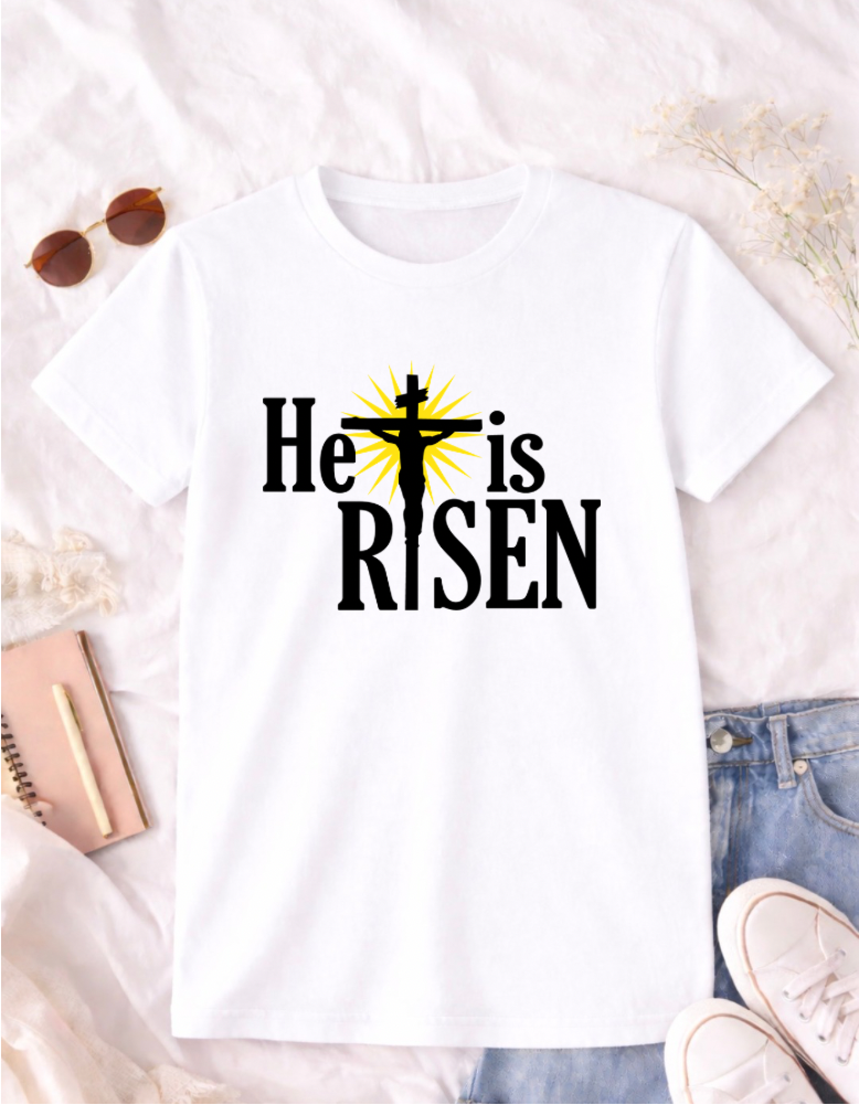 He is Risen Easter T-Shirt - Celebrate the Joy of the Resurrection