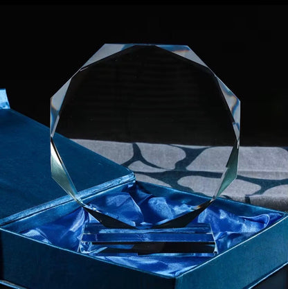 Custom Engraved Glass Award - Personalized  Recognition Trophy - MadJax Prints