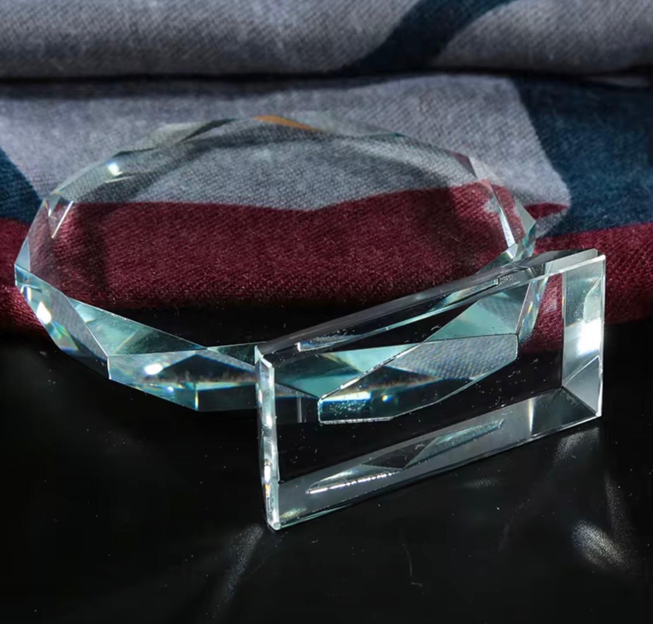 Custom Engraved Glass Award - Personalized  Recognition Trophy - MadJax Prints