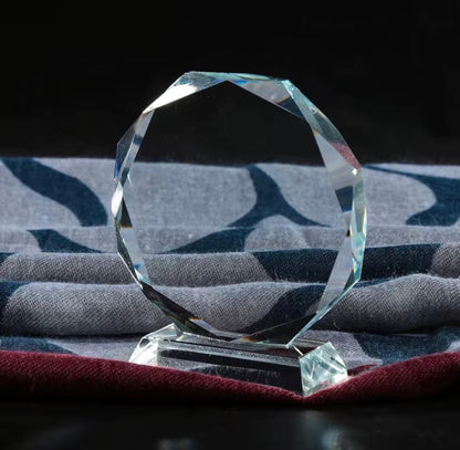 Custom Engraved Glass Award - Personalized  Recognition Trophy - MadJax Prints