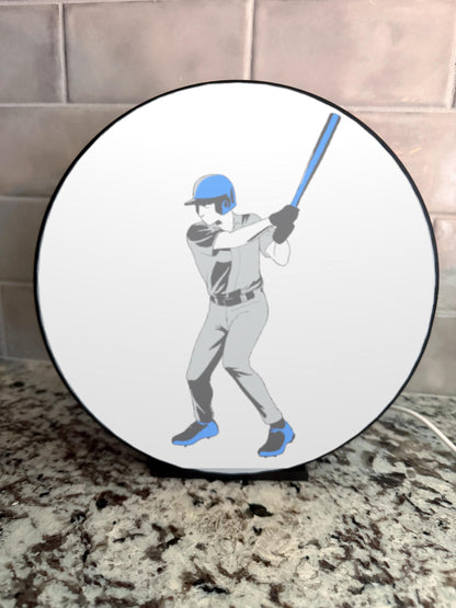 Customizable Baseball Player – 3D Printed Light Box with Name & Number - MadJax Prints