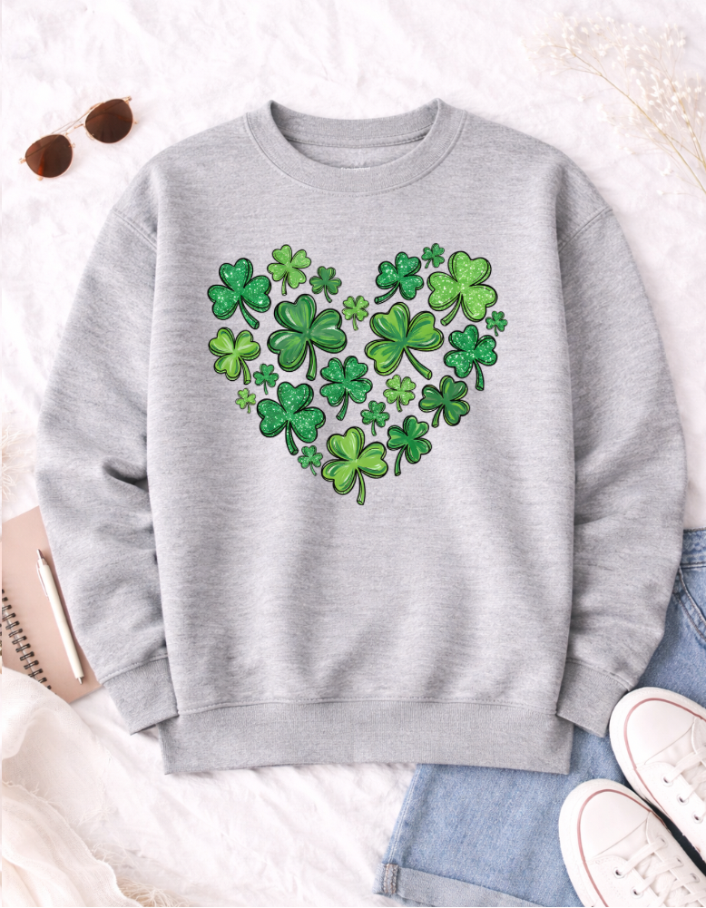 Clover Heart St. Patrick's Day T-Shirt for Luck and Festivity