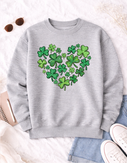 Clover Heart St. Patrick's Day T-Shirt for Luck and Festivity