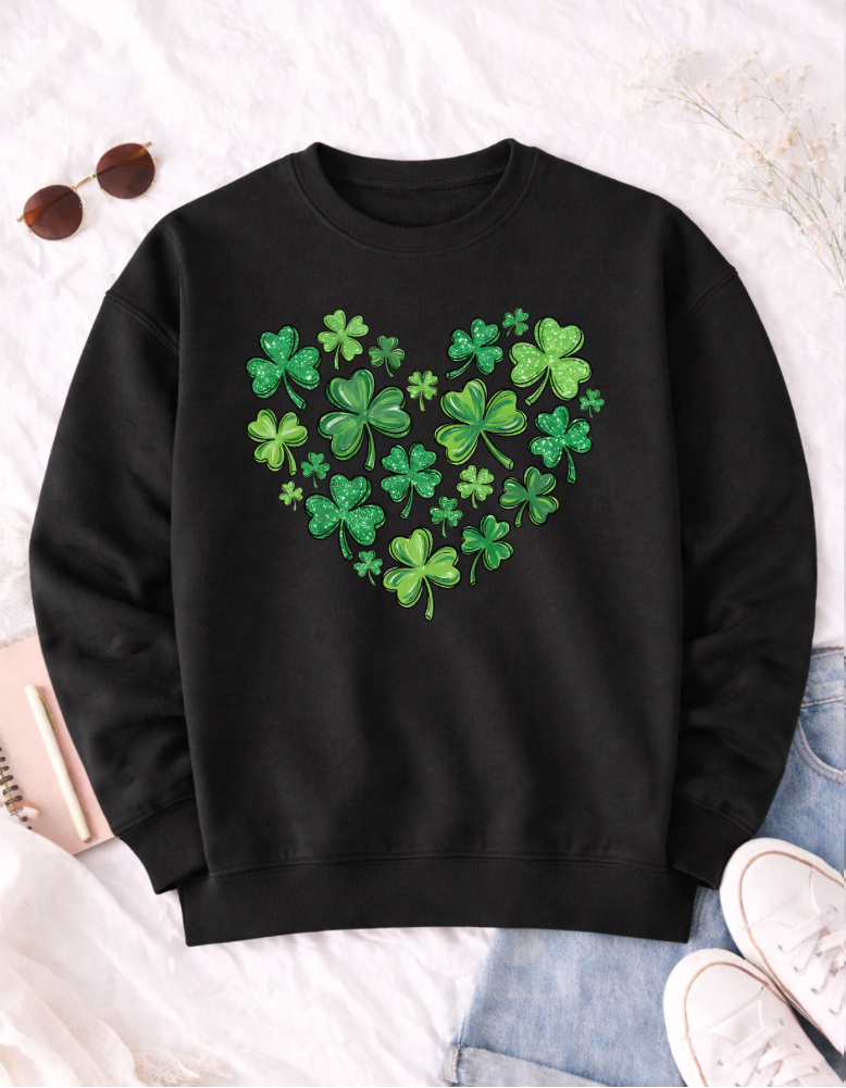Clover Heart St. Patrick's Day T-Shirt for Luck and Festivity