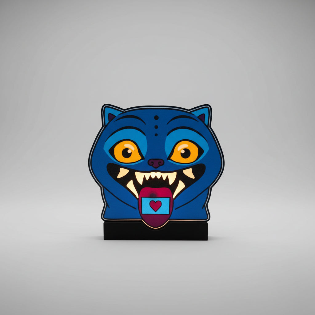 Derpy the Tiger Lightbox – KPop Demon Hunters Fan Art – 7” Display Lamp - MadJax Prints