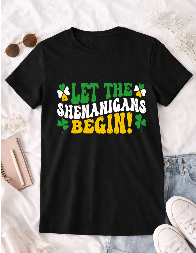 Let The Shenanigans Begin St. Patrick's Day T-Shirt - Fun & Festive Apparel
