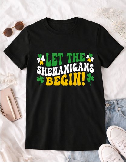 Let The Shenanigans Begin St. Patrick's Day T-Shirt - Fun & Festive Apparel