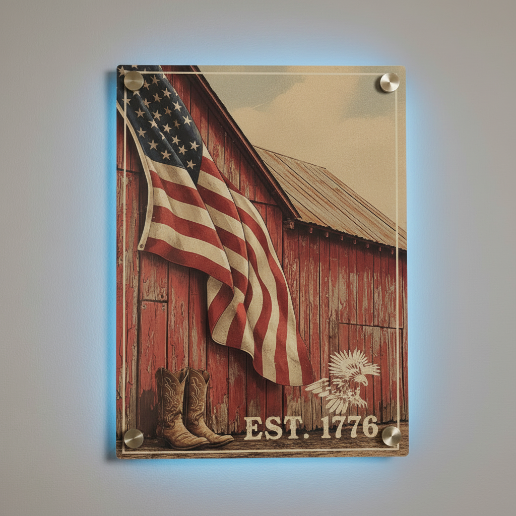 American Barn Metal Print
