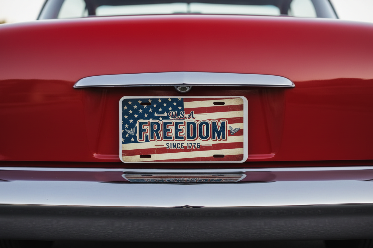 America Freedom License Plate