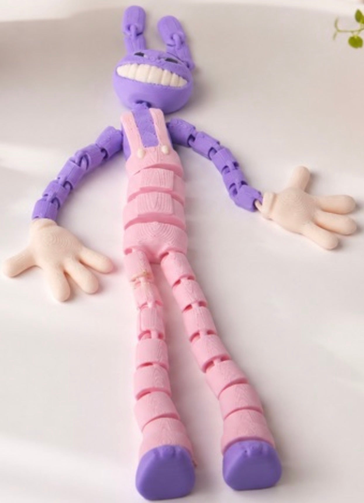 The Amazing Digital Circus Jax Articulated Figure – 3D Printed Flexi Toy – Posable Jax Collectible – Desk Buddy – Fan Gift
